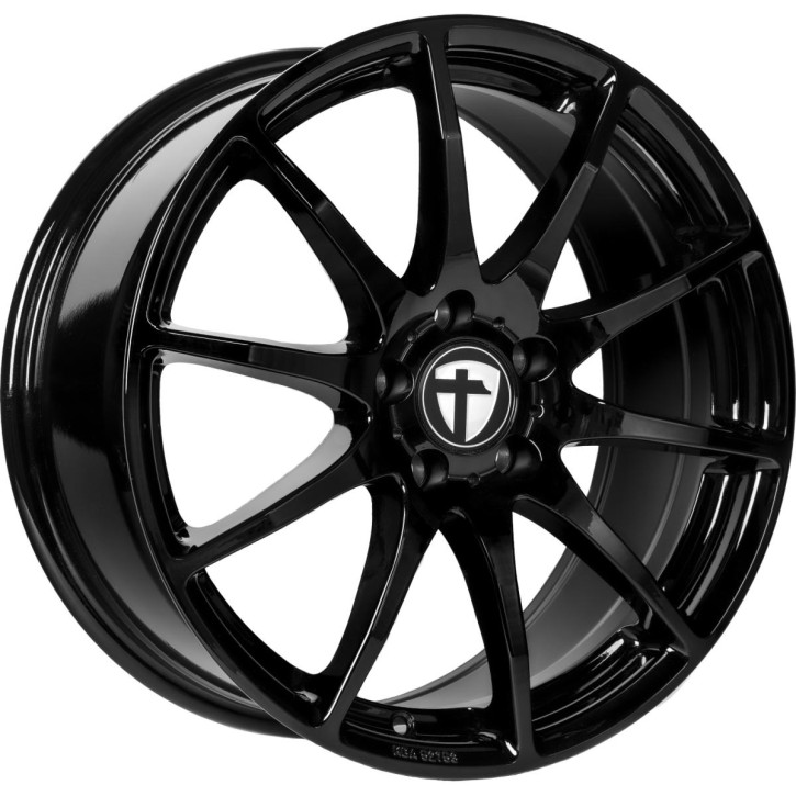 Komplettrad - Tomason, TN1, 6,5x16 ET40 5x100 57,1, black painted mit Bridgestone, Turanza T005, 205/50 R16 87W